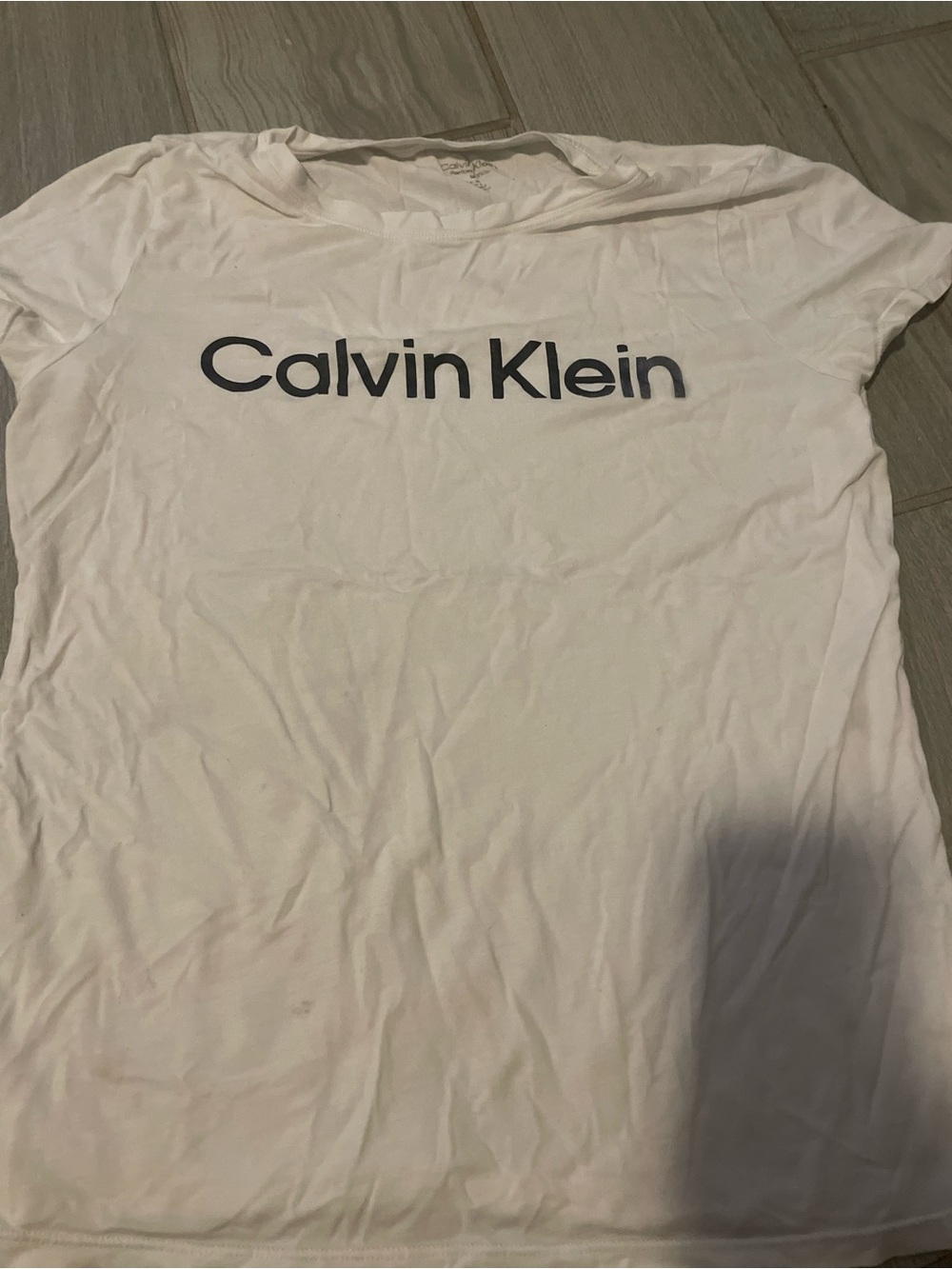 Calvin Klein White Tee with Black Logo